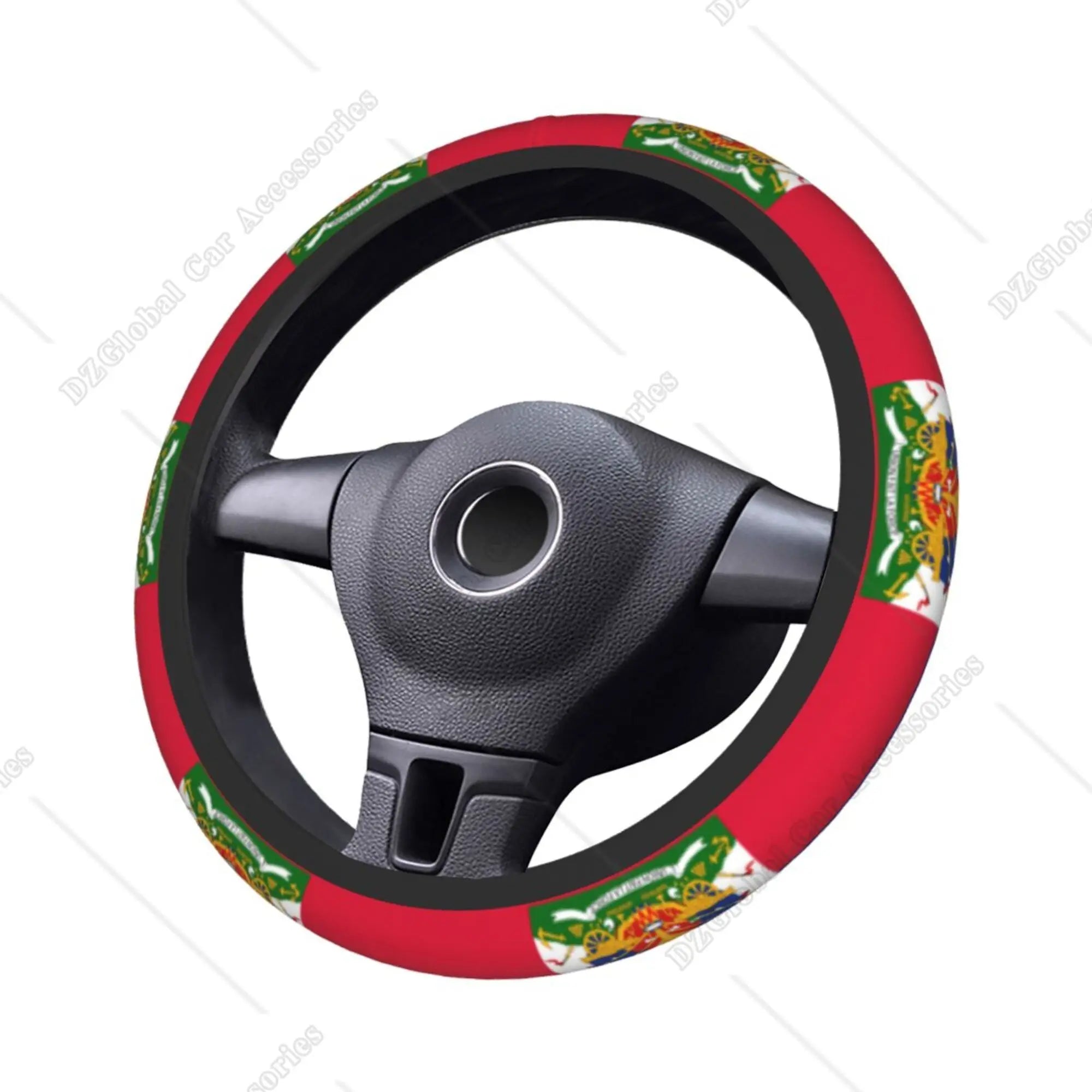 Haiti Flag Steering Wheel Cover