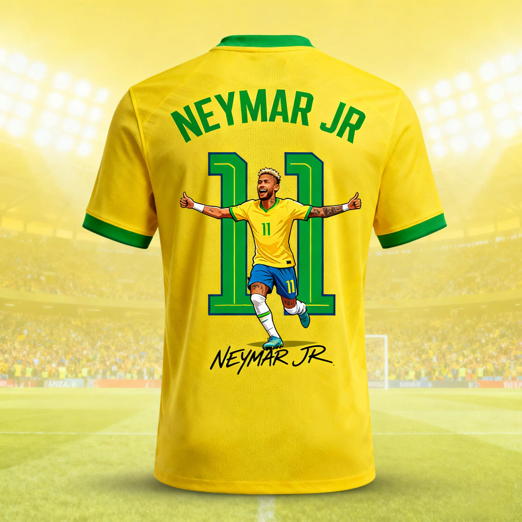 Hot Selling Neymar Commemorative Football T Shirt