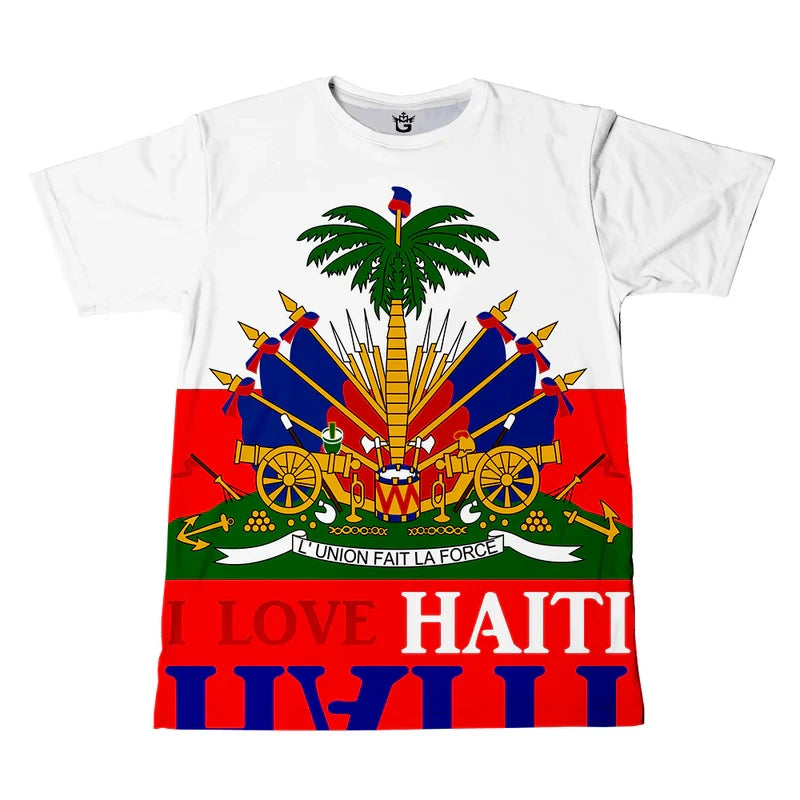 Haitian Flag T-shirt Men 3D Print