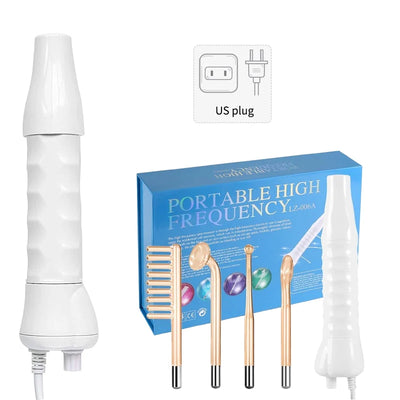 High Frequency Facial Wand Machine | Orange Neon & Argon Skin Care Device for Home Use