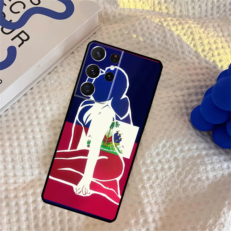 Haitian Flag Samsung Galaxy Phone Case Protector Cover