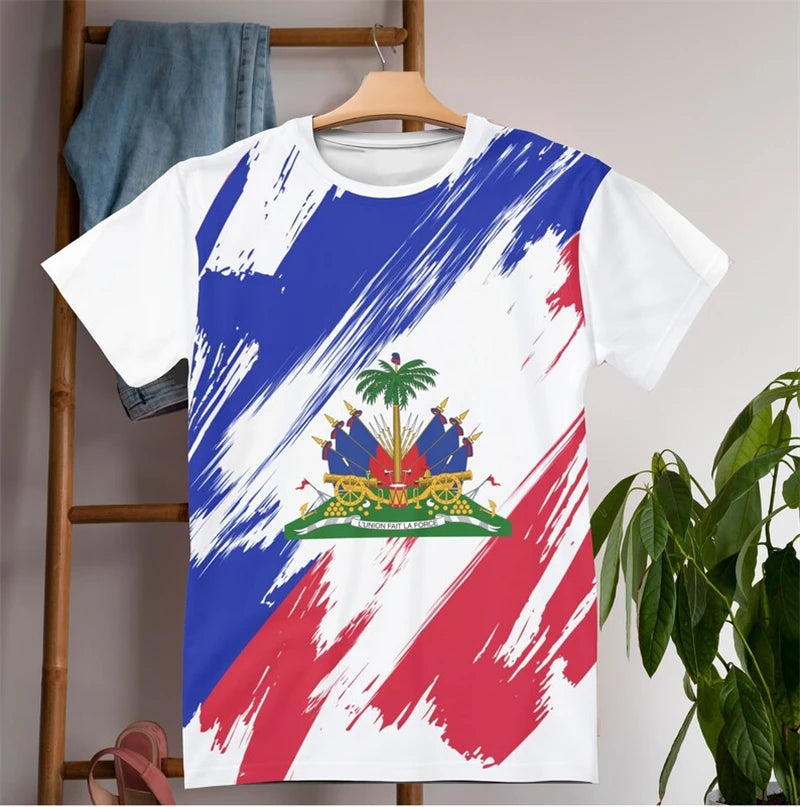 Haitian Flag T-shirt Men 3D Print