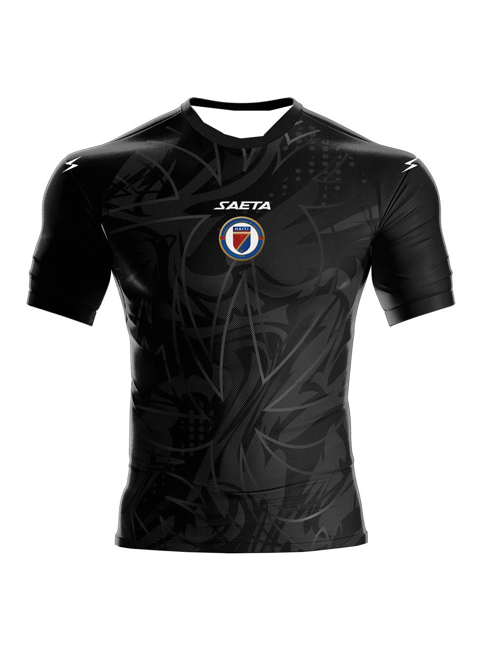 Haiti national team away jersey by R&G Boutique, featuring team colors and design, displayed flat on a white background.
