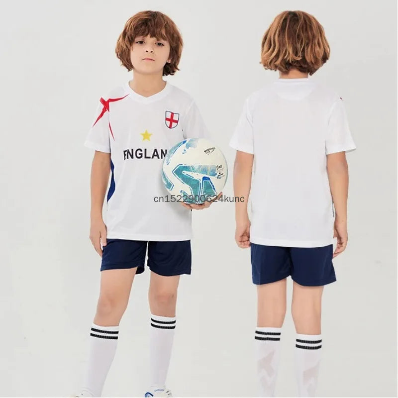 Kids Brazil Argentina Germany Football Jersey Boy Girls Quick Dry Club National Soccer Jersey Sets Childs Cheerleading Costume