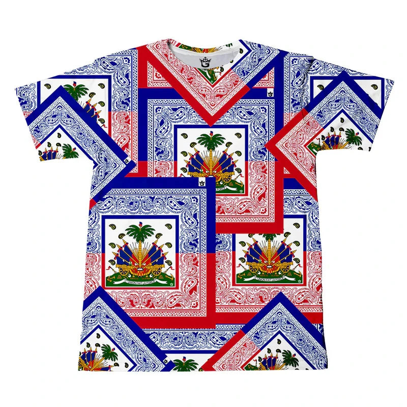 Haitian Flag T-shirt Men 3D Print