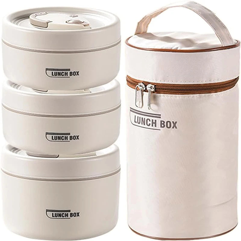 Portable Insulated 3 piece Lunch Container Set