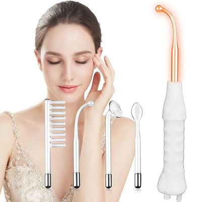 High Frequency Facial Wand Machine | Orange Neon & Argon Skin Care Device for Home Use