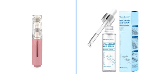 R&G Boutique 3-in-1 lip care and hair growth roller with needle applicator for beard treatment and serum application.