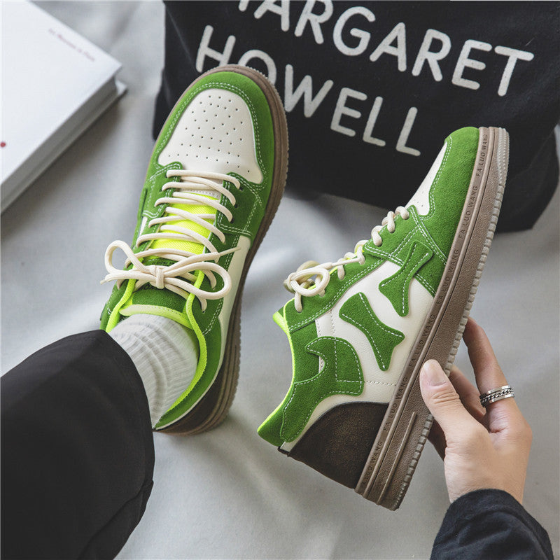 R&G Boutique winter casual sports bone board shoes with retro platform design, warm velvet cotton lining, and German training style