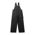 Men's loose denim jumpsuit with bib top and pants, featuring functional pockets and casual style by R&G Boutique.