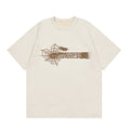 Short-sleeve Spider Web Letter Print T-shirt by R&G Boutique featuring black fabric with white spider web and letter designs.