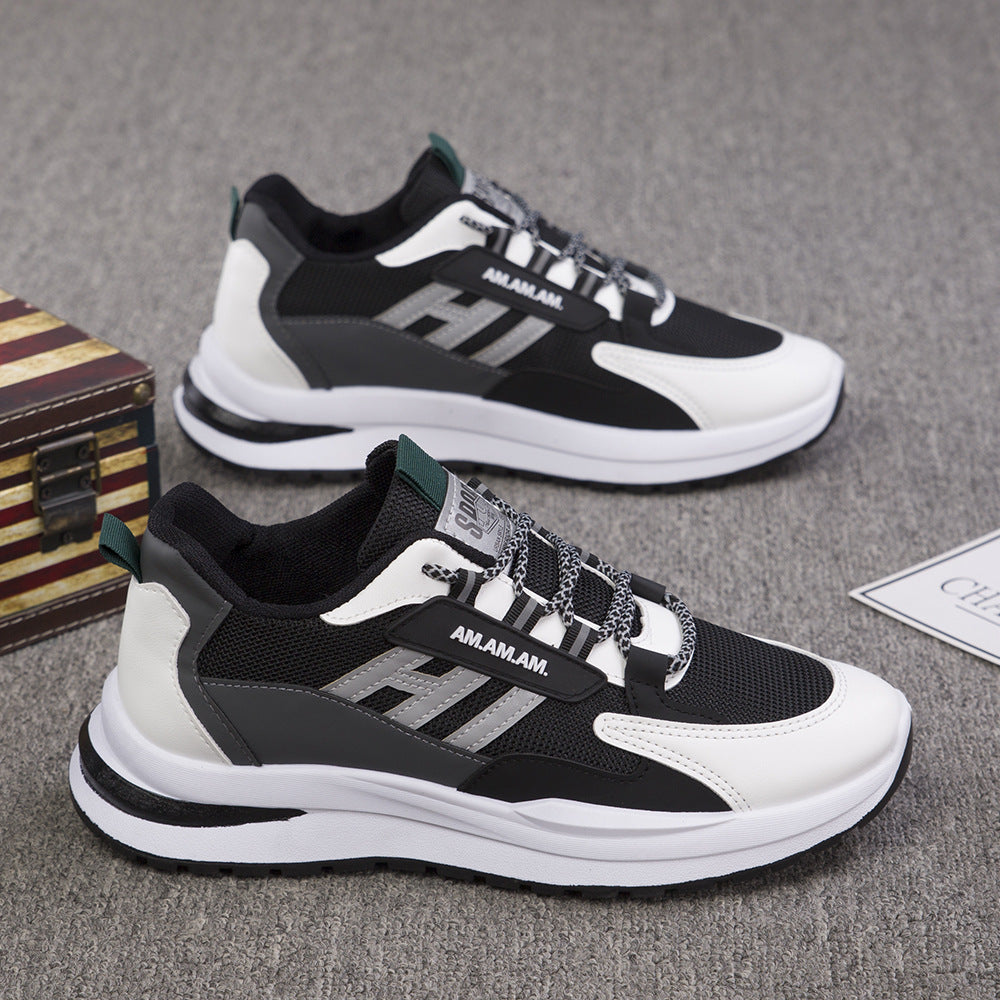 Men's breathable running sneakers by R&G Boutique with flying weaving mesh surface and comfortable leisure design.