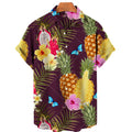 Casual fruit print Hawaiian shirt by R&G Boutique featuring vibrant tropical fruit designs on lightweight fabric.