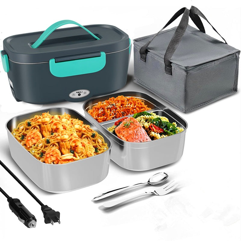 Portable heating lunch box by R&G Boutique with no water injection, designed for convenient on-the-go meal warming gadgets.