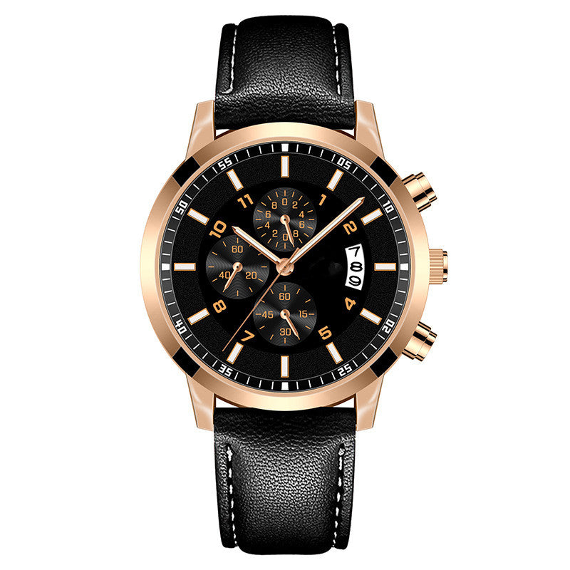 Men's R&G Boutique alloy quartz watch with luminous dial and calendar features, suitable for business and formal wear.