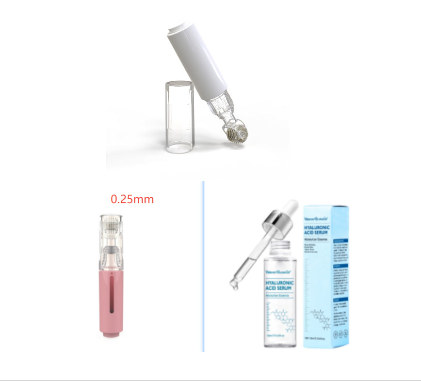 R&G Boutique 3-in-1 lip care and beard growth roller with serum applicator, featuring a sleek design and ergonomic handle.