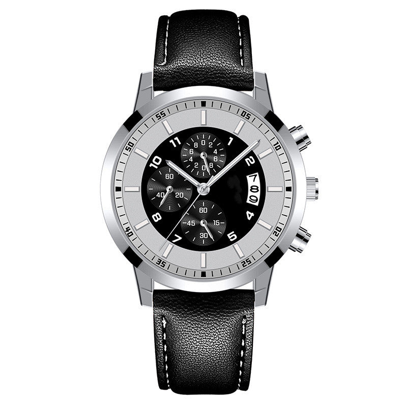 Men's R&G Boutique alloy quartz watch with luminous dial and calendar features, stylish business design.