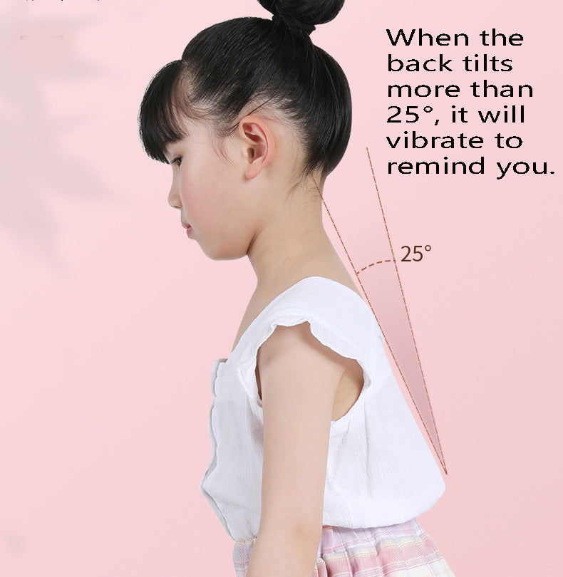 Smart posture corrector device for kids by R&G Boutique, showing adjustable straps and ergonomic design for children's body care.
