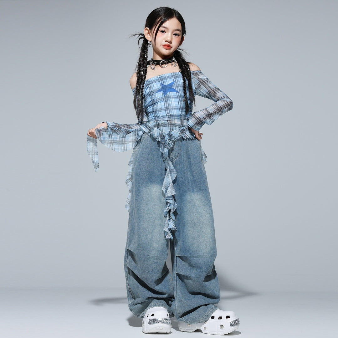 Girls Clothing Kids Hip-Hop Street Dance Trendy Outfit Set