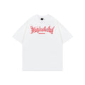 R&G Boutique letter print short-sleeve heavy cotton t-shirt with bold alphabet design and comfortable fit.