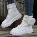 R&G Boutique women's high-top canvas shoes with breathable fabric and stylish design, showcasing their trendy look and comfortable fit.
