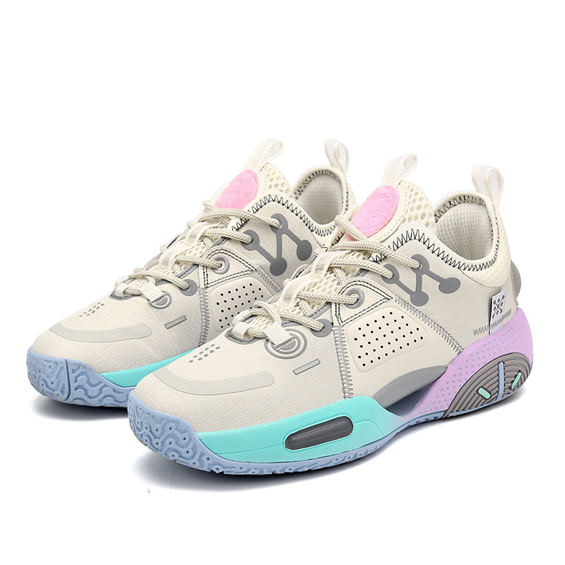 Cotton Candy men's basketball sneakers by R&G Boutique featuring pastel-colored design and athletic shoe details.