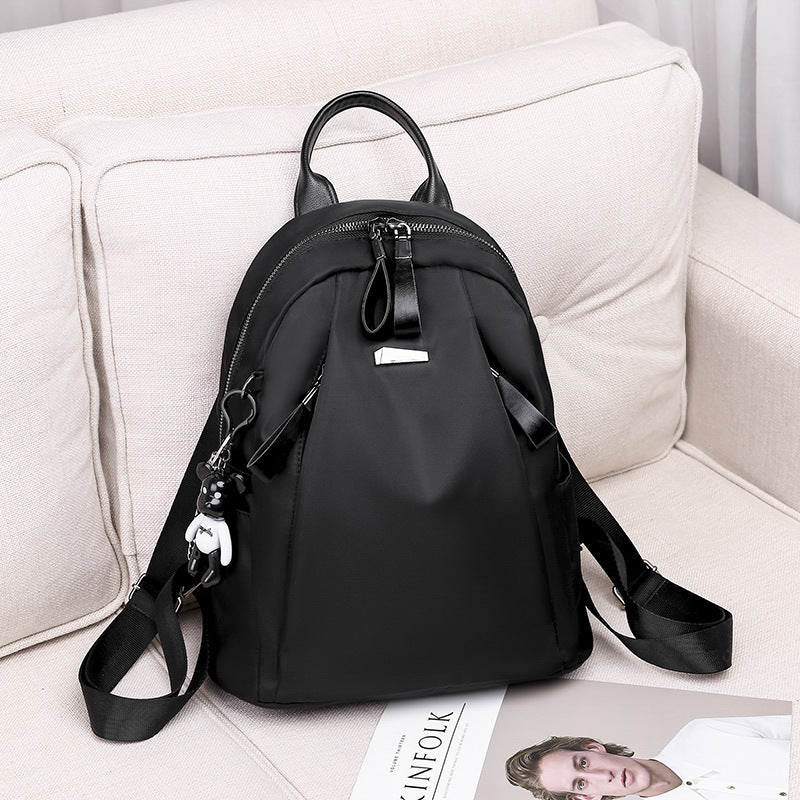 Ins Fashion women's solid backpack by R&G Boutique, stylish school and travel bag with outdoor-ready design and multiple compartments.