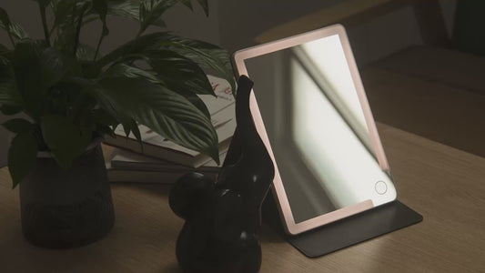 3 Colors LED Light  Makeup Mirror  Portable Vanity with Adjustable Brightness